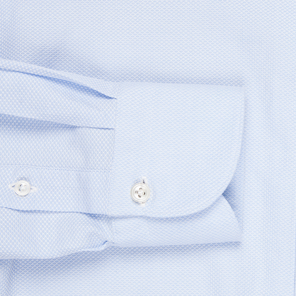 Finamore Milano Shirt Ustica collar Giro Inghlese blu