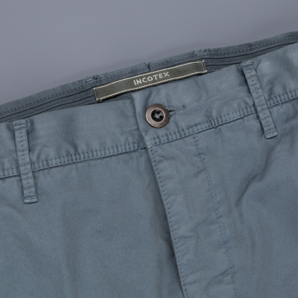 Incotex Slacks Model 100 Blu Medio