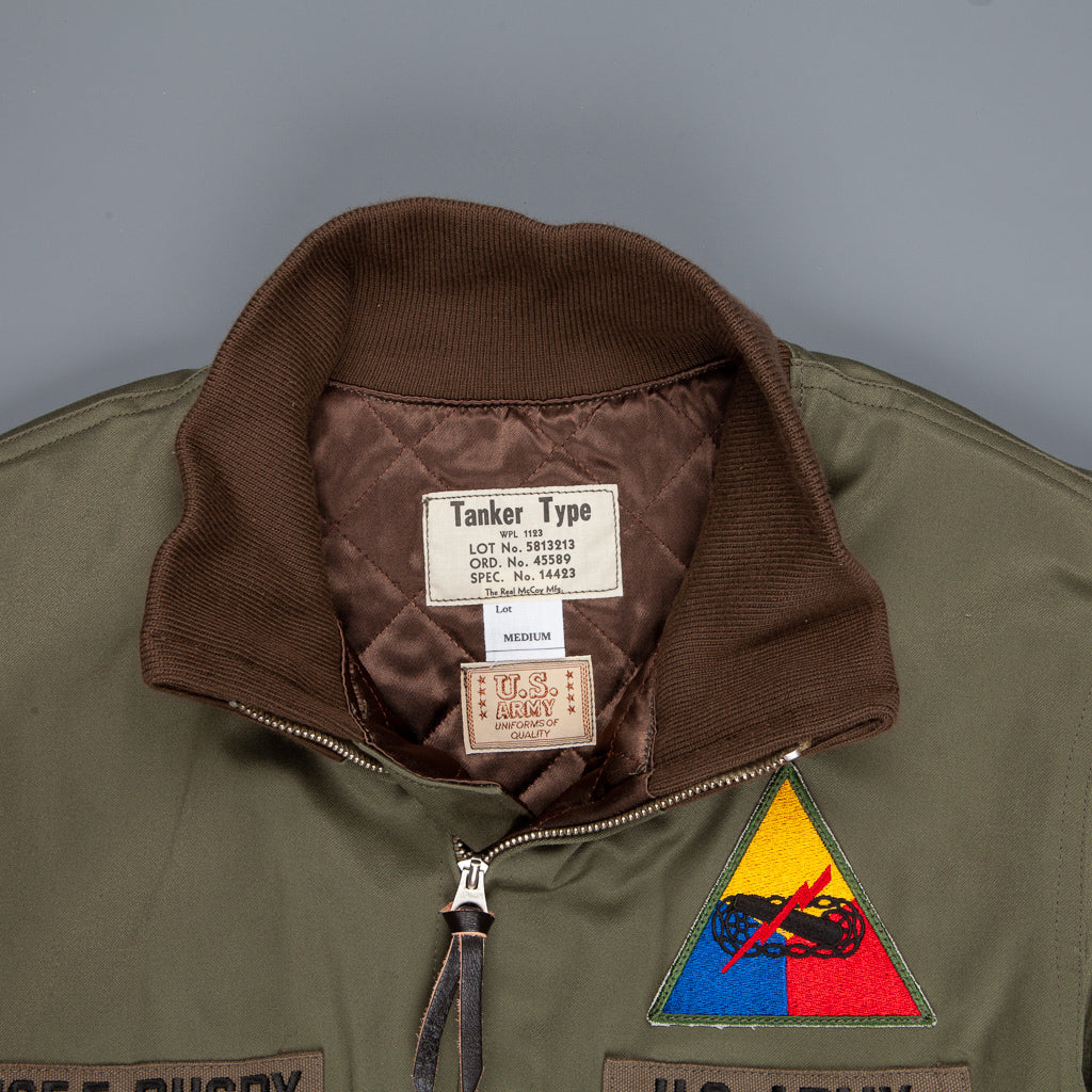 The Real McCoy&#39;s Civilian Tanker Jacket -Tank Battalion