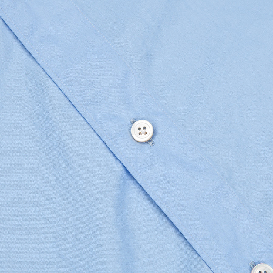 Finamore Tokyo shirt Lucio Collar Alumo poplin Avio blue