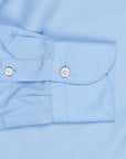 Finamore Tokyo shirt Lucio Collar Alumo poplin Avio blue