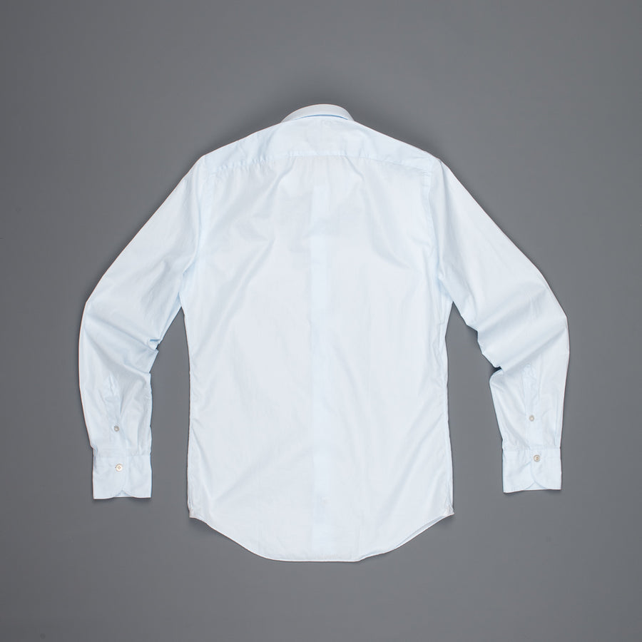 Finamore Tokyo shirt Lucio Collar Alumo poplin Celeste