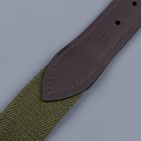 Anderson's x Frans Boone Woven Belt Olive - Snuff Suede