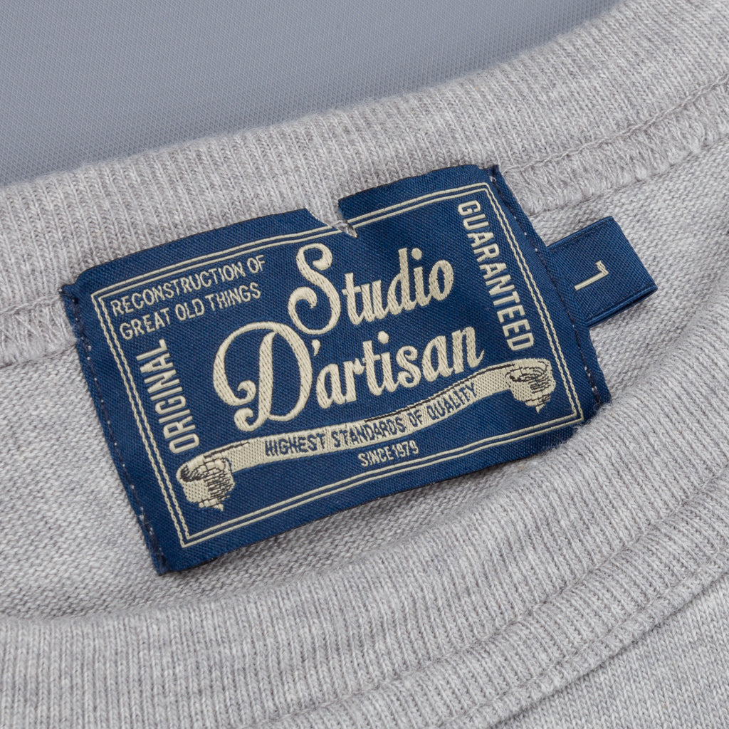 Studio D'Artisan 9938 Suvin Gold Loopwheel LS Tee Grey