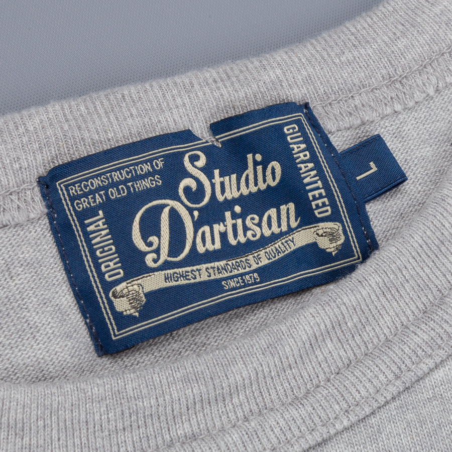 Studio D'Artisan 9938 Suvin Gold Loopwheel LS Tee Grey
