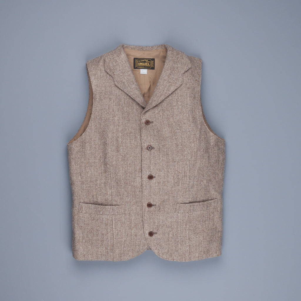 Orgueil Or-4143 Herringbone Gillet Brown