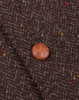 Orgueil  Or-4124 Herringbone donegal tweed Gillet Brown