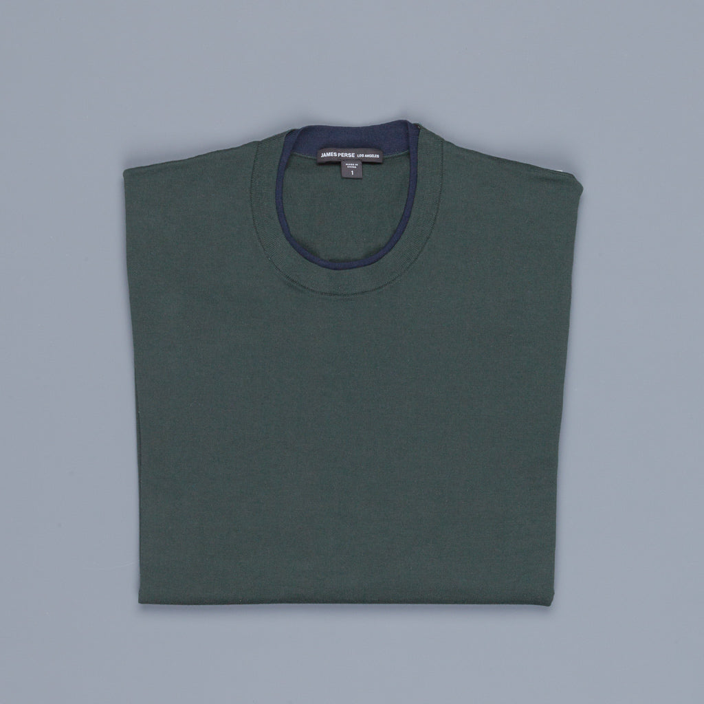 James Perse Fine Gauge Cotton Double Neckband Sweater sea week