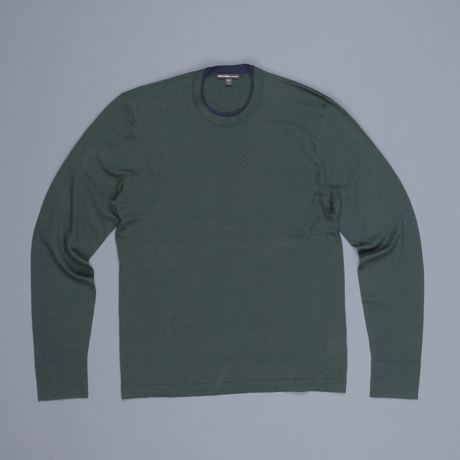 James Perse Fine Gauge Cotton Double Neckband Sweater sea week