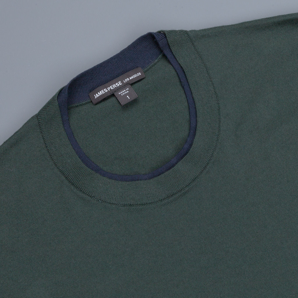 James Perse Fine Gauge Cotton Double Neckband Sweater sea week