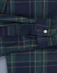 Gitman Vintage Button Down Shirt Madras Navy Holly Green