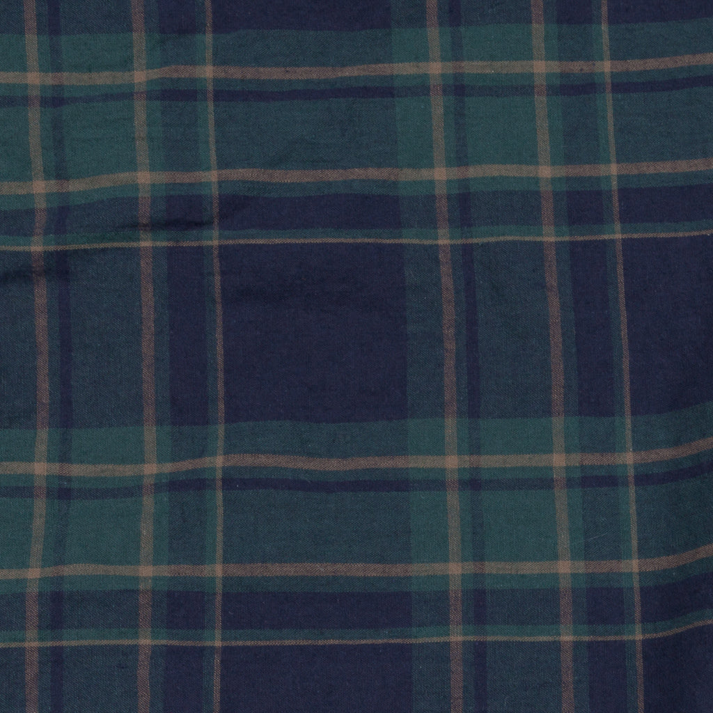 Gitman Vintage Button Down Shirt Madras Navy Holly Green