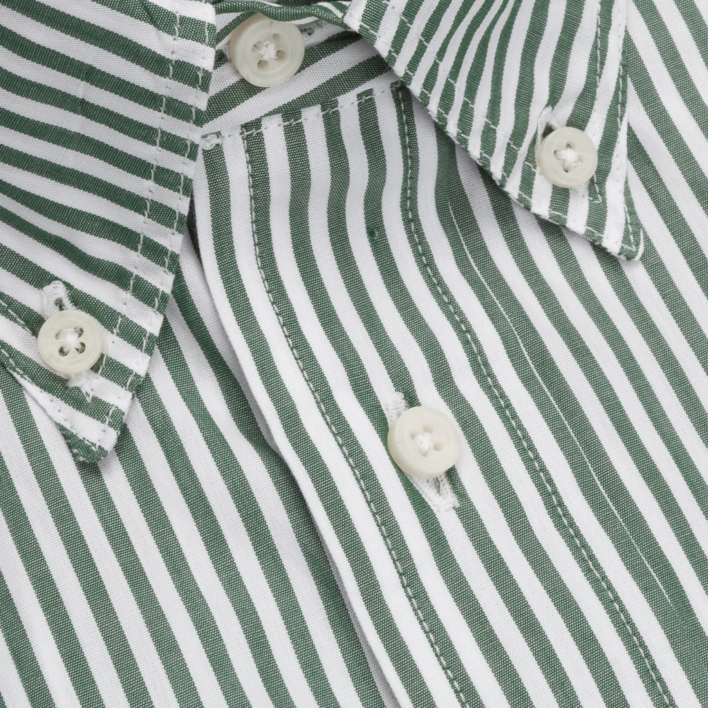 Gitman Vintage x Frans Boone Japanese woven bengal stripe green