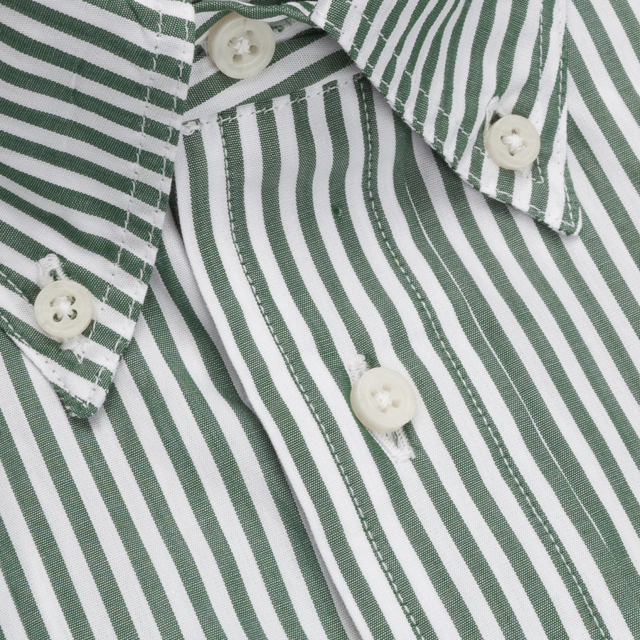 Gitman Vintage x Frans Boone Japanese woven bengal stripe green