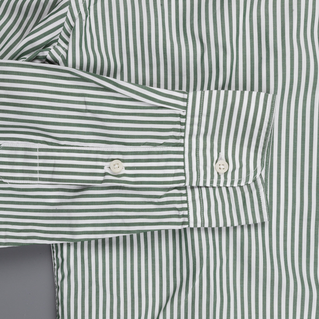 Gitman Vintage x Frans Boone Japanese woven bengal stripe green