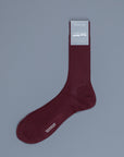 Frans Boone X Pantherella Vale Socks 100% Fil d'Ecosse / Cotton lisle  Burgundy