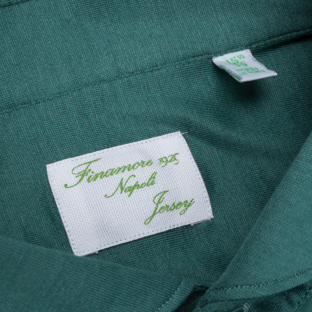 Finamore Orlando Longsleeve Polo Achille Collar jersey Irish green