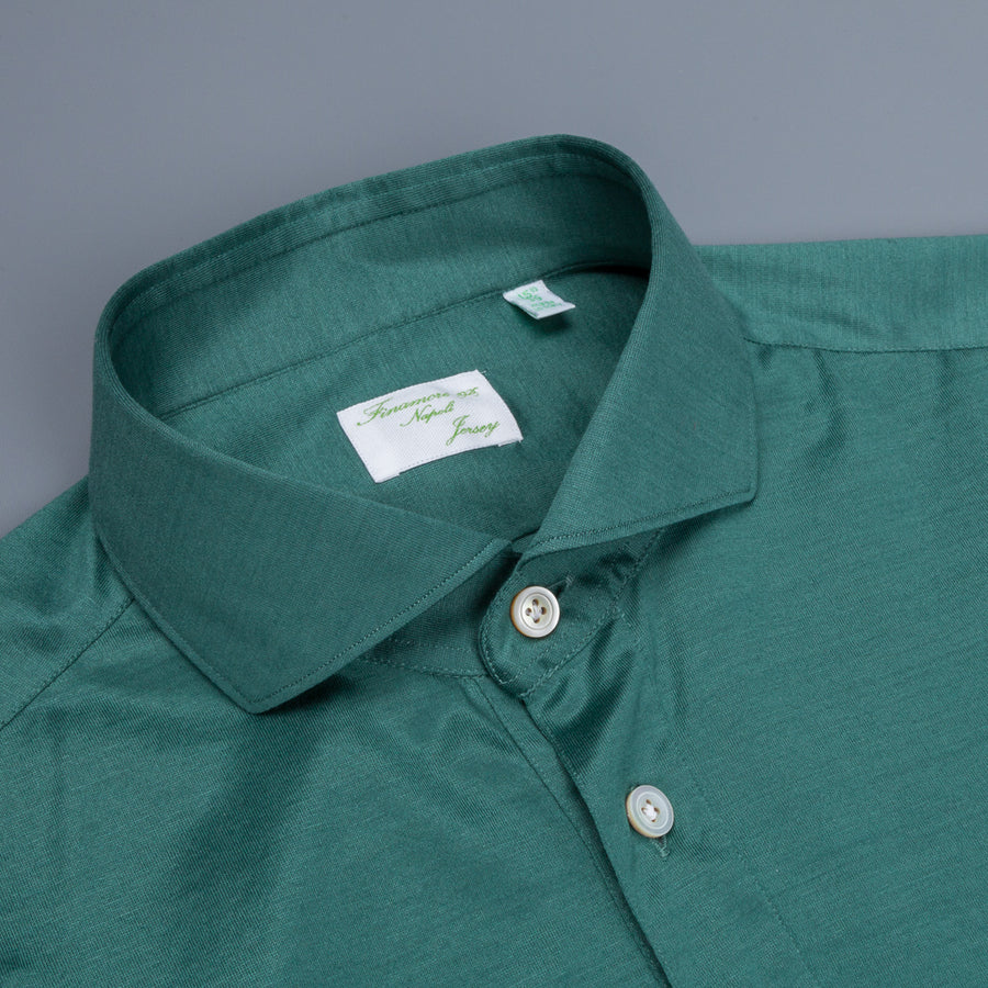 Finamore Orlando Longsleeve Polo Achille Collar jersey Irish green