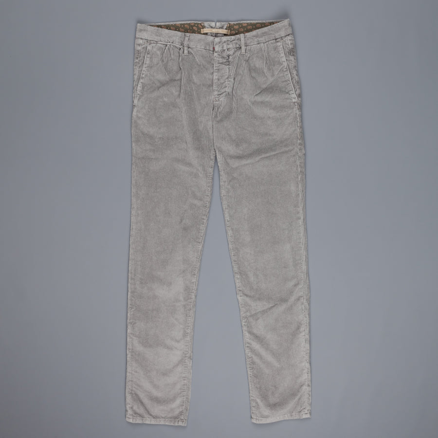 Incotex Model 1ST601 Velvet Corduroy Grigio Chiaro