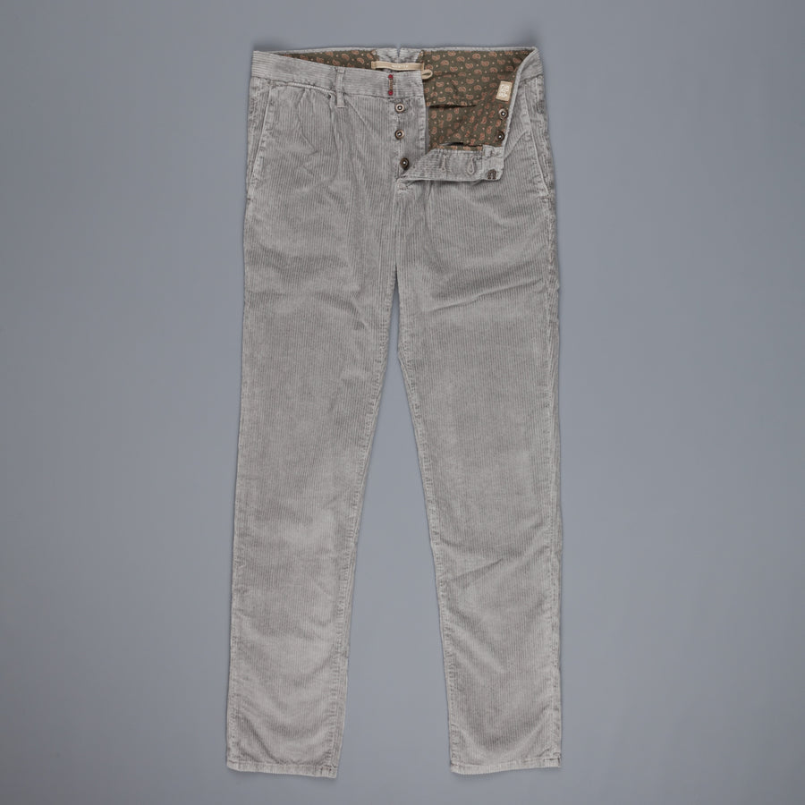 Incotex Model 1ST601 Velvet Corduroy Grigio Chiaro