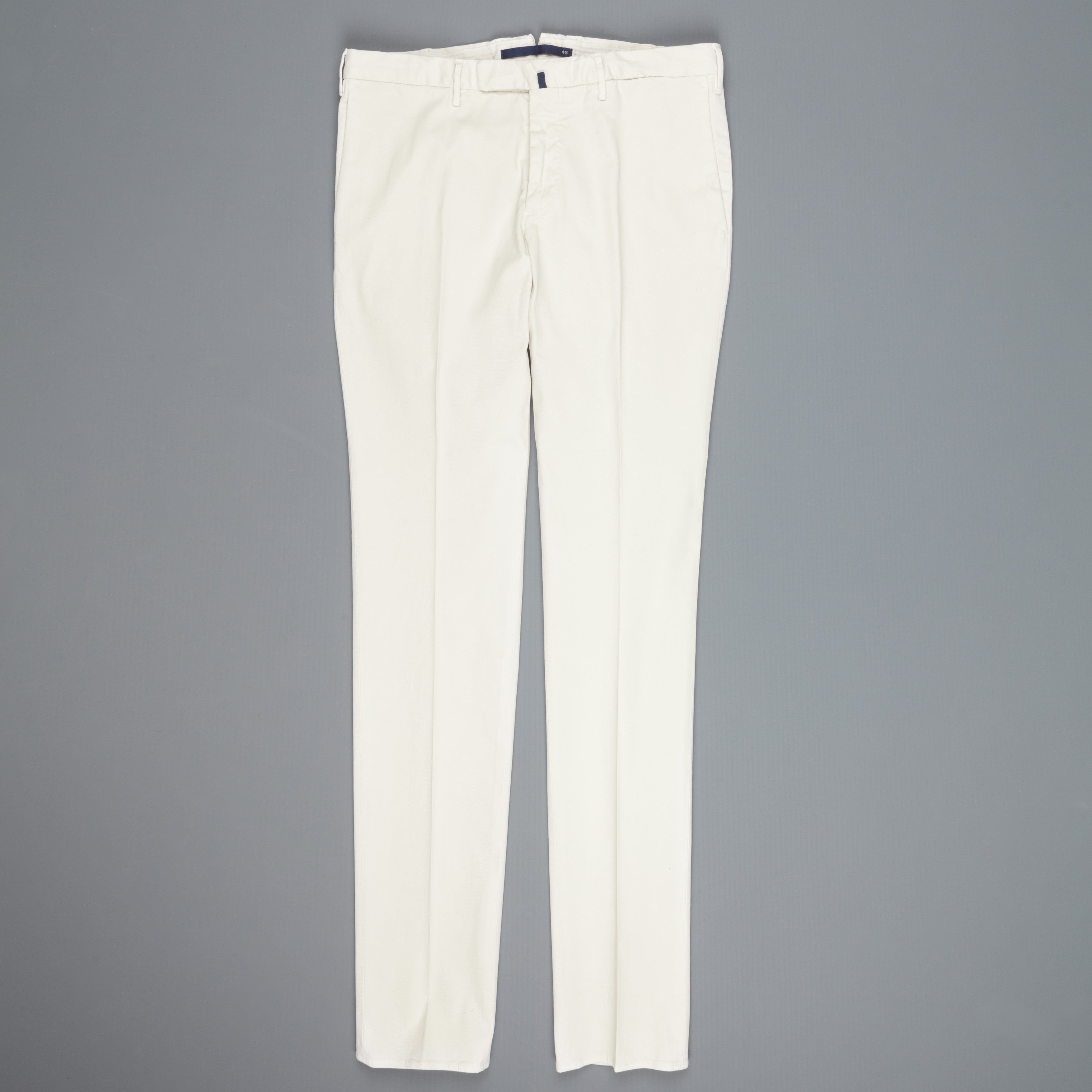 Incotex Venezia model 82 skin fit trico chino pants bianco naturale