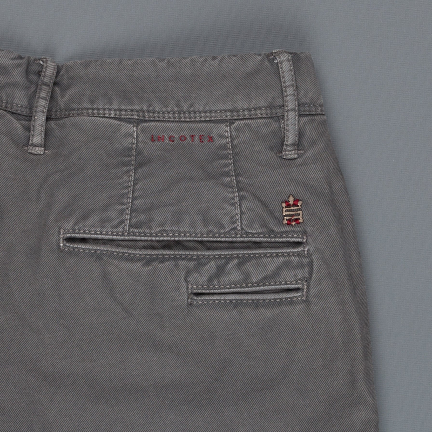 Incotex Slacks skinfit model 1ST619  cotton stretch Grigio Scuro