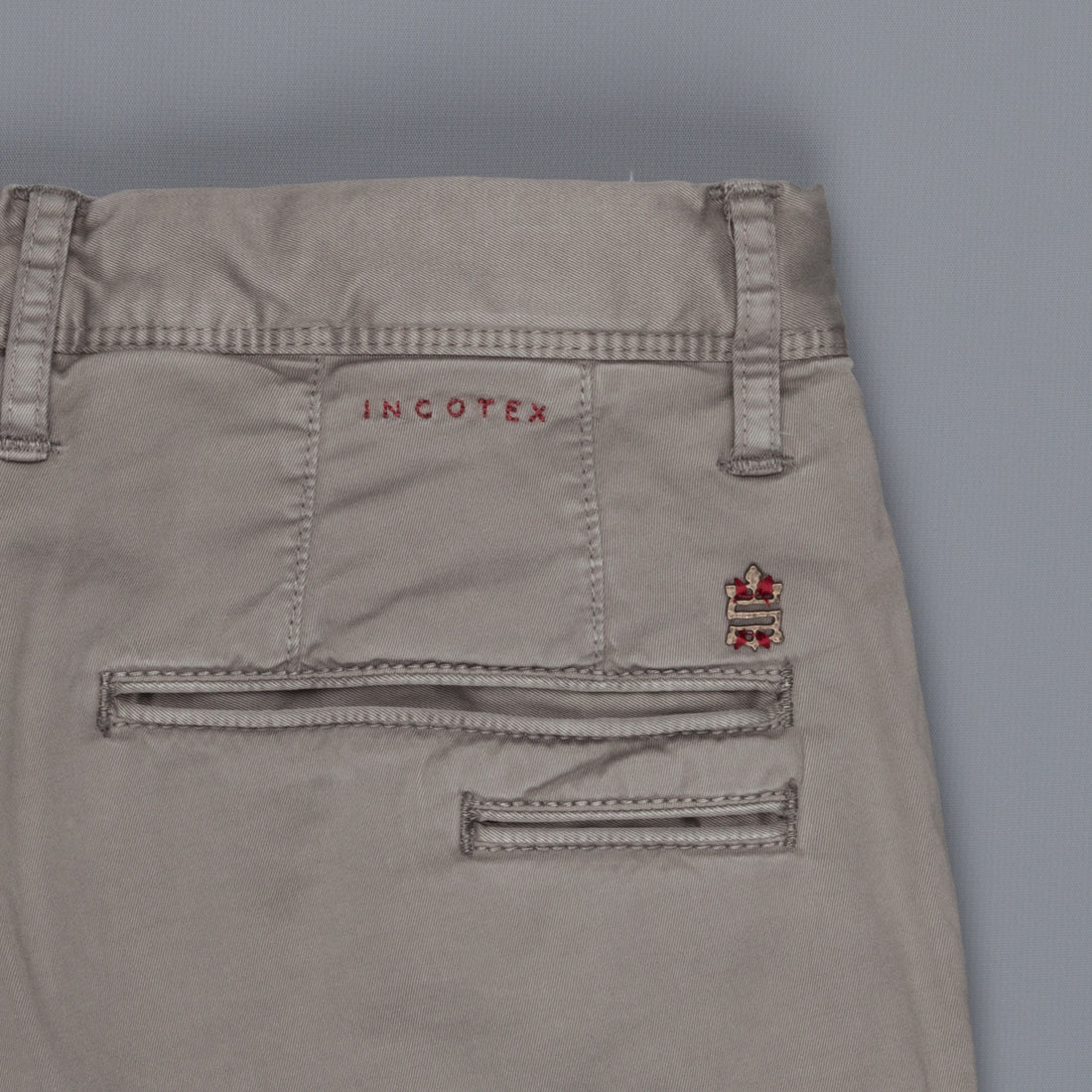 Incotex Slacks 1st619X Stretch Chino Grigio Chiaro