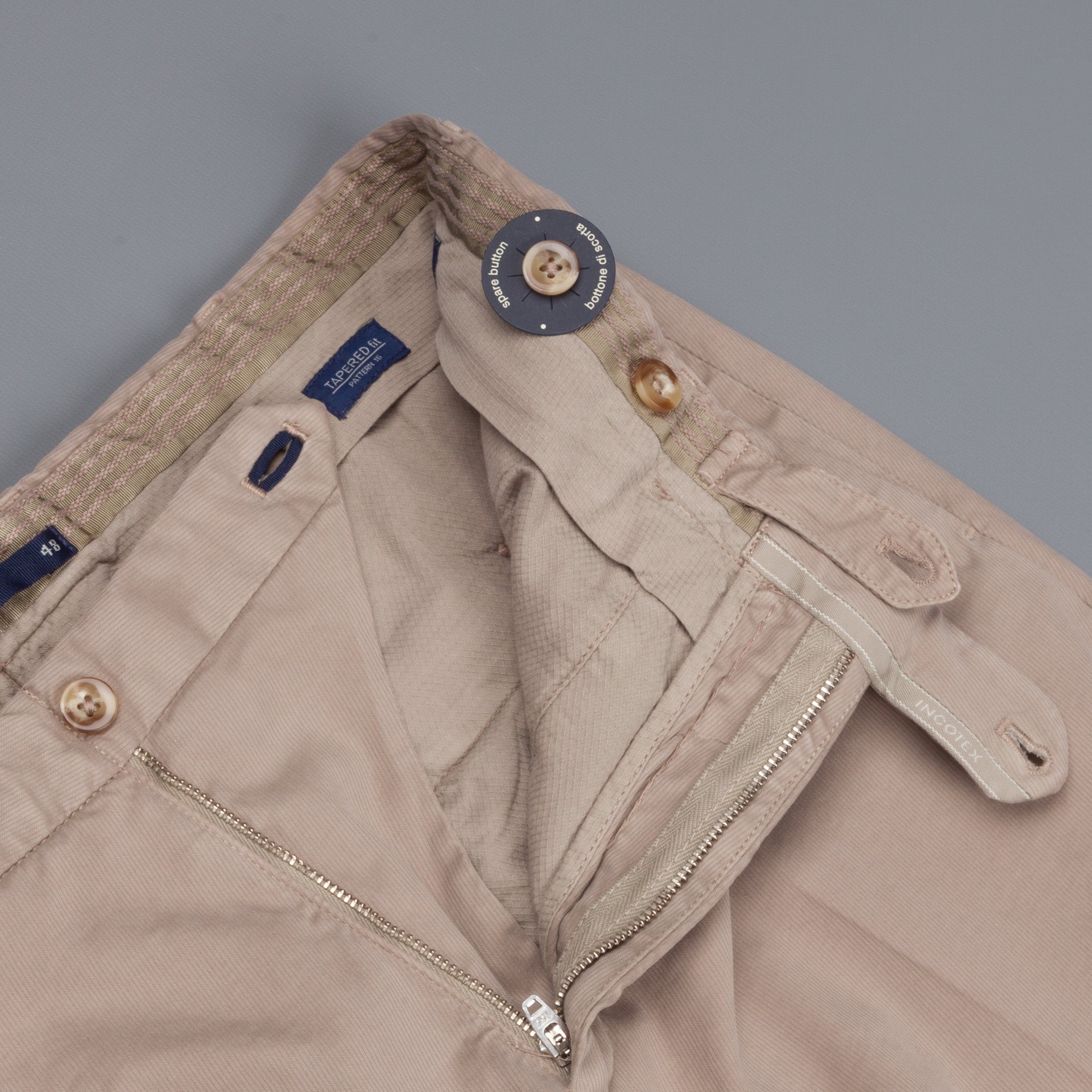 Incotex Venezia model 16 tapered fit trico chino pants brown