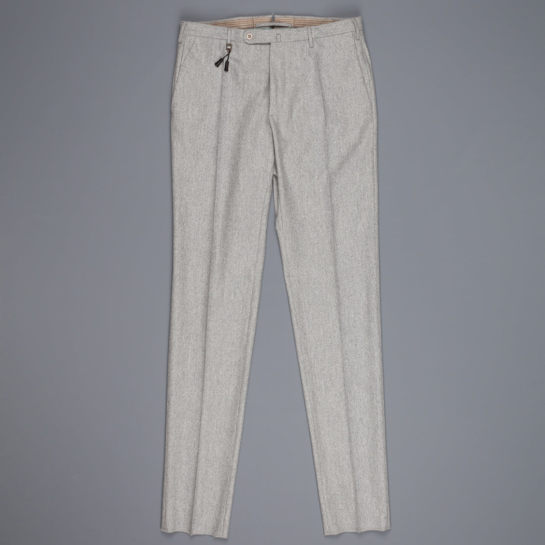 Incotex Venezia Model 16 Tapered Fit Flannel Grigio Chiaro