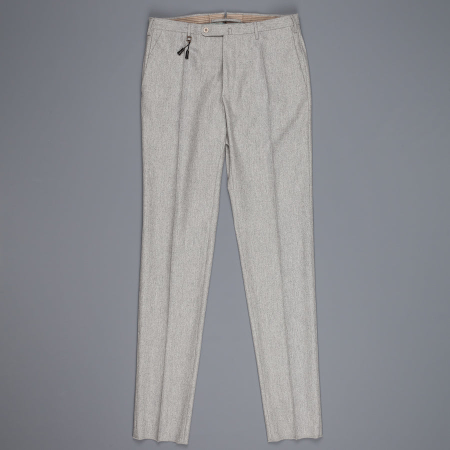Incotex Venezia Model 16 Tapered Fit Flannel Grigio Chiaro