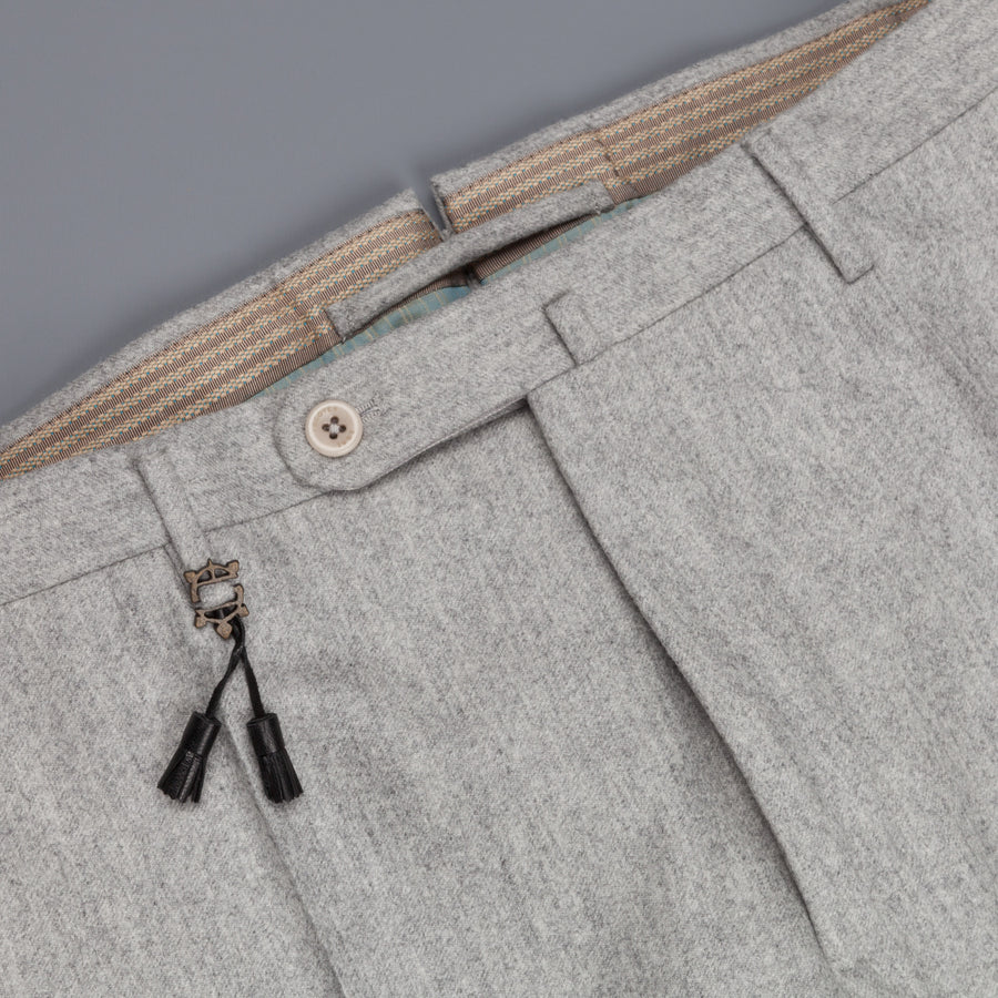 Incotex Venezia Model 16 Tapered Fit Flannel Grigio Chiaro