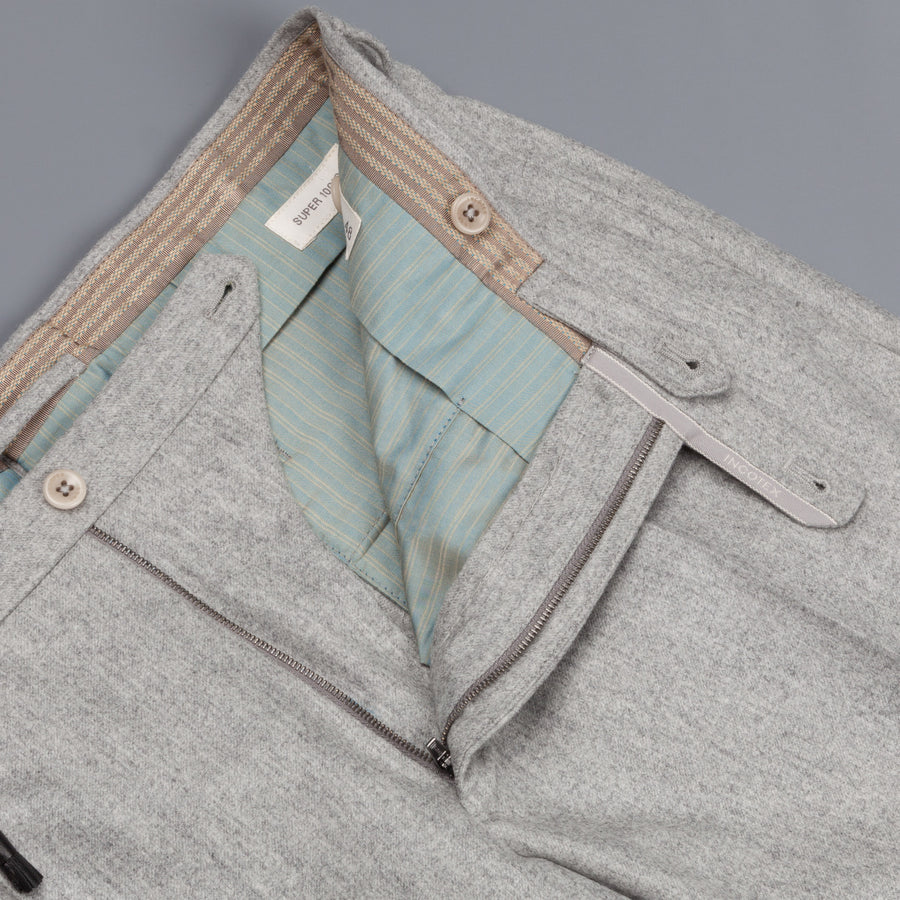 Incotex Venezia Model 16 Tapered Fit Flannel Grigio Chiaro