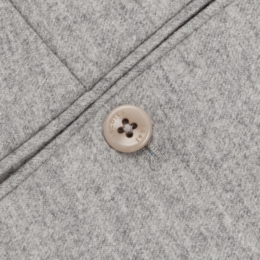Incotex Venezia Model 16 Tapered Fit Flannel Grigio Chiaro