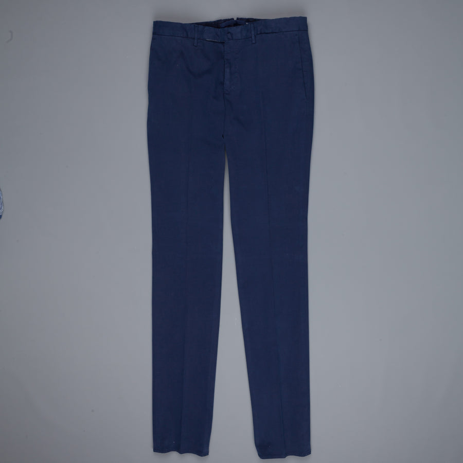 Incotex Venezia model 82 skin fit trico chino pants blu medio