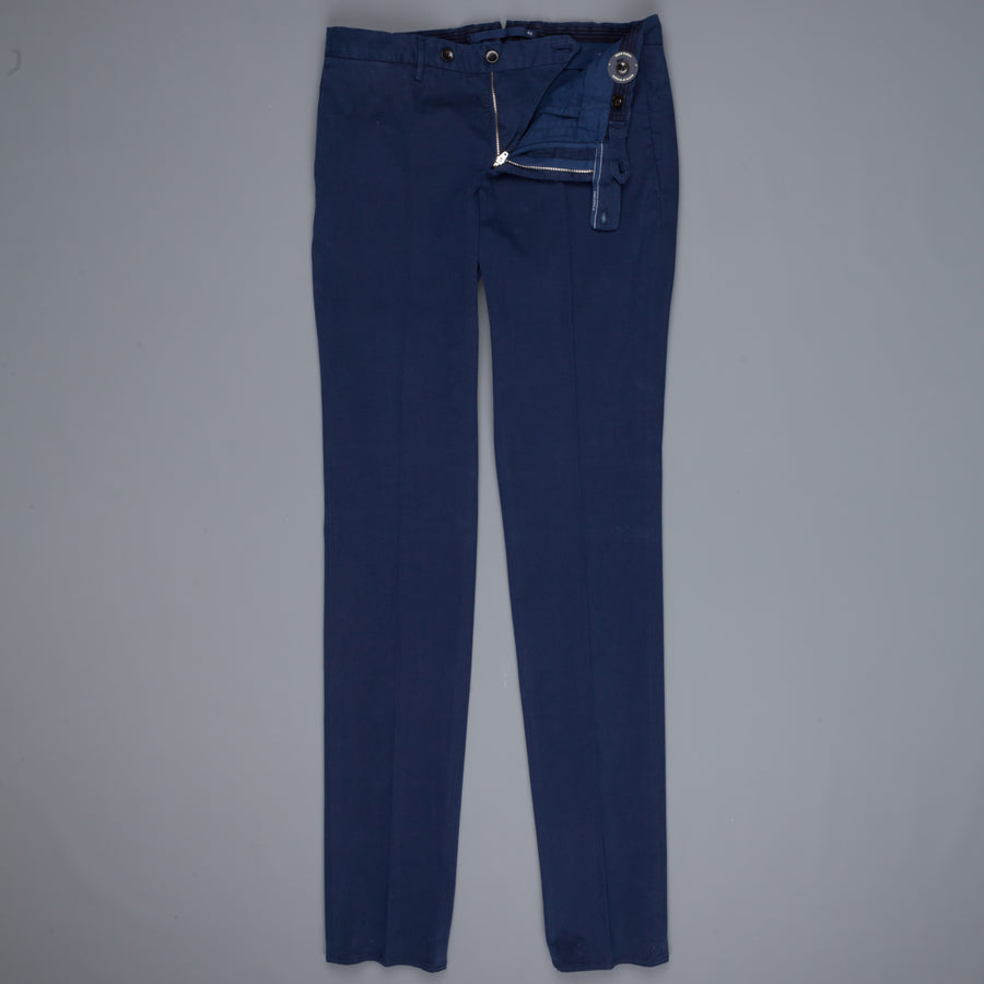 Incotex Venezia model 82 skin fit trico chino pants blu medio