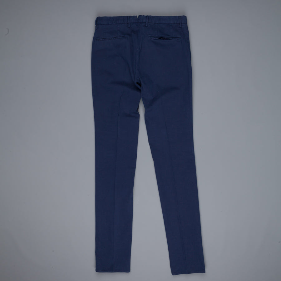 Incotex Venezia model 82 skin fit trico chino pants blu medio