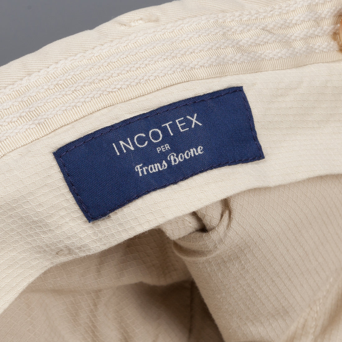 Incotex x Frans Boone exclusive Model 16 pants Bianco naturale