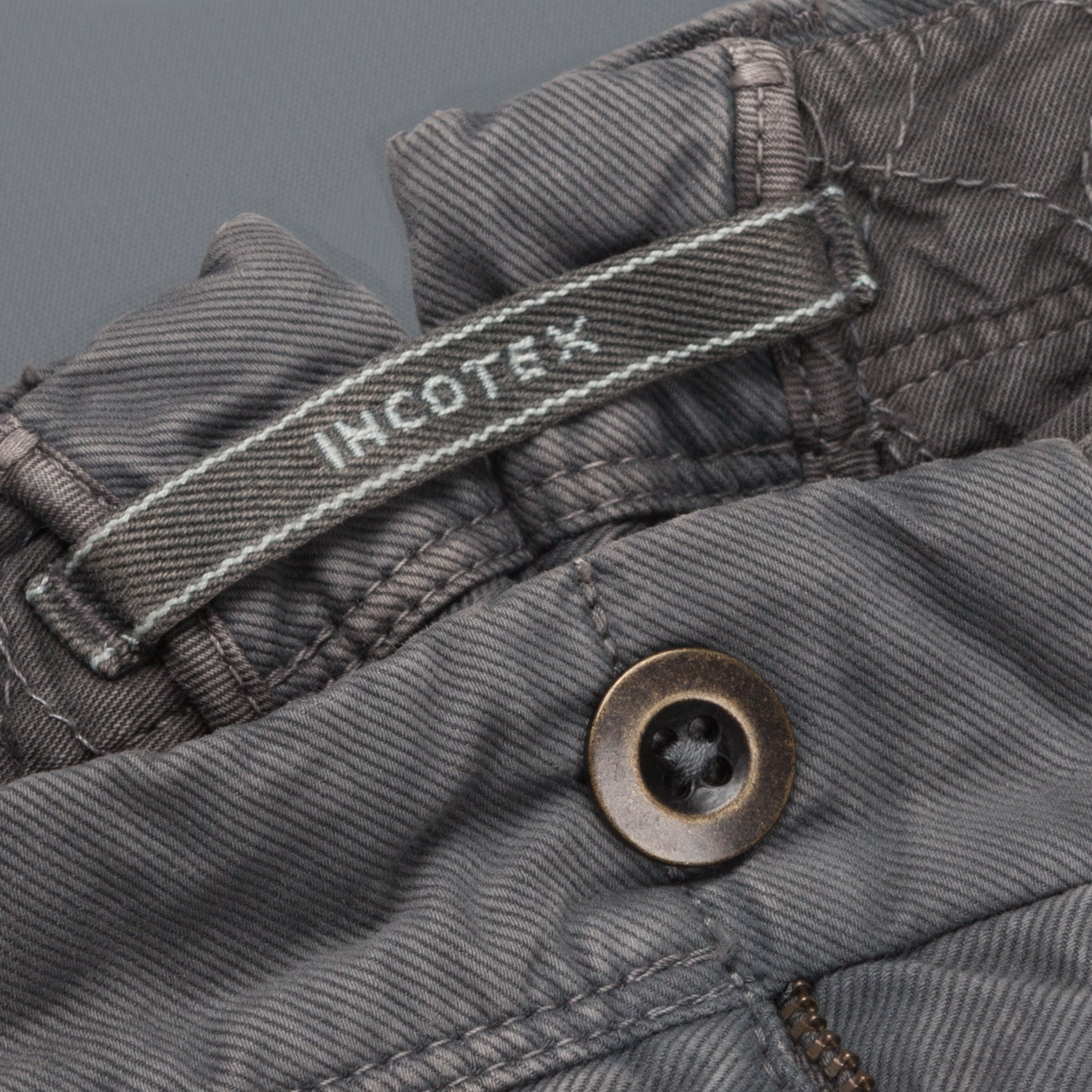Incotex Slacks skinfit model 1ST619  cotton stretch Grigio Scuro