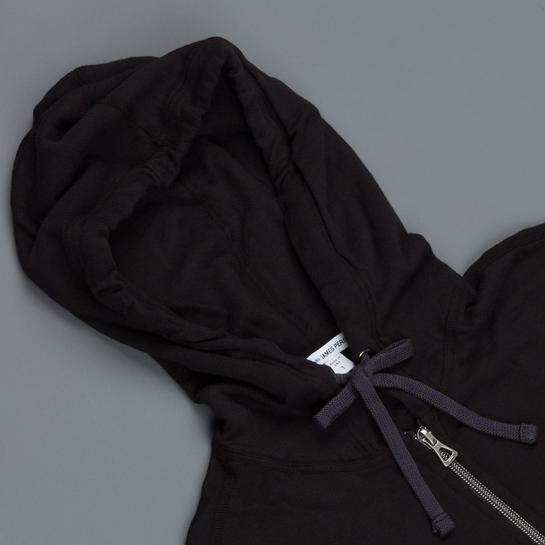 James Perse  Vintage Heathered cotton hoodie black