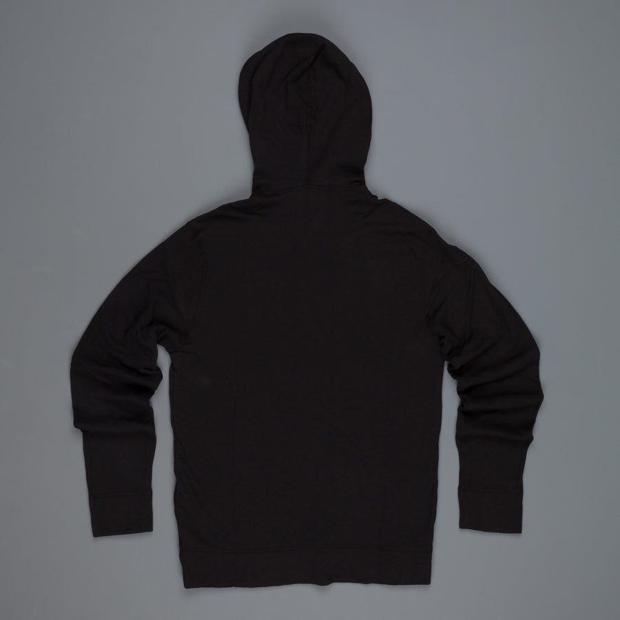 James Perse  Vintage Heathered cotton hoodie black
