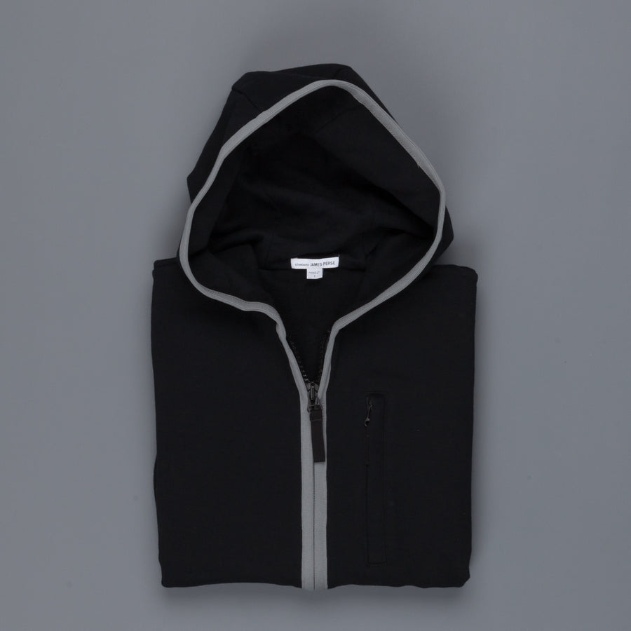 James Perse French Terry Full zip hoody Black Grey