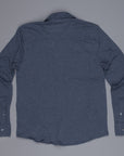 James Perse melange jersey ls button shirt Indigo