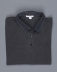 James Perse Revised standard polo Carbon Pigment
