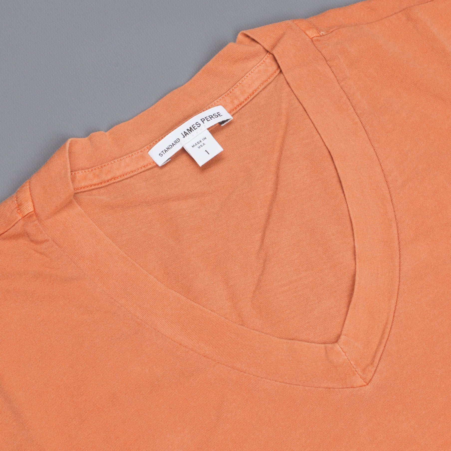 James Perse SS V Neck tee shirt Orange