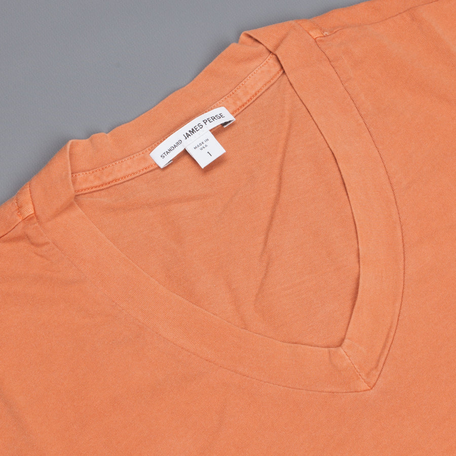 James Perse SS V Neck tee shirt Orange