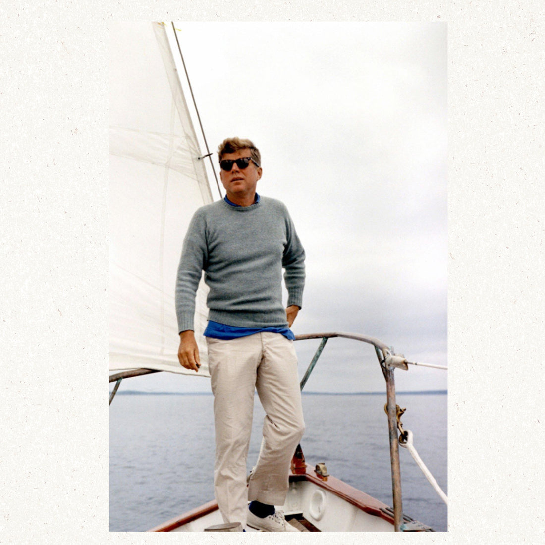The Real McCoy's Wool Crewneck Sweater Grey