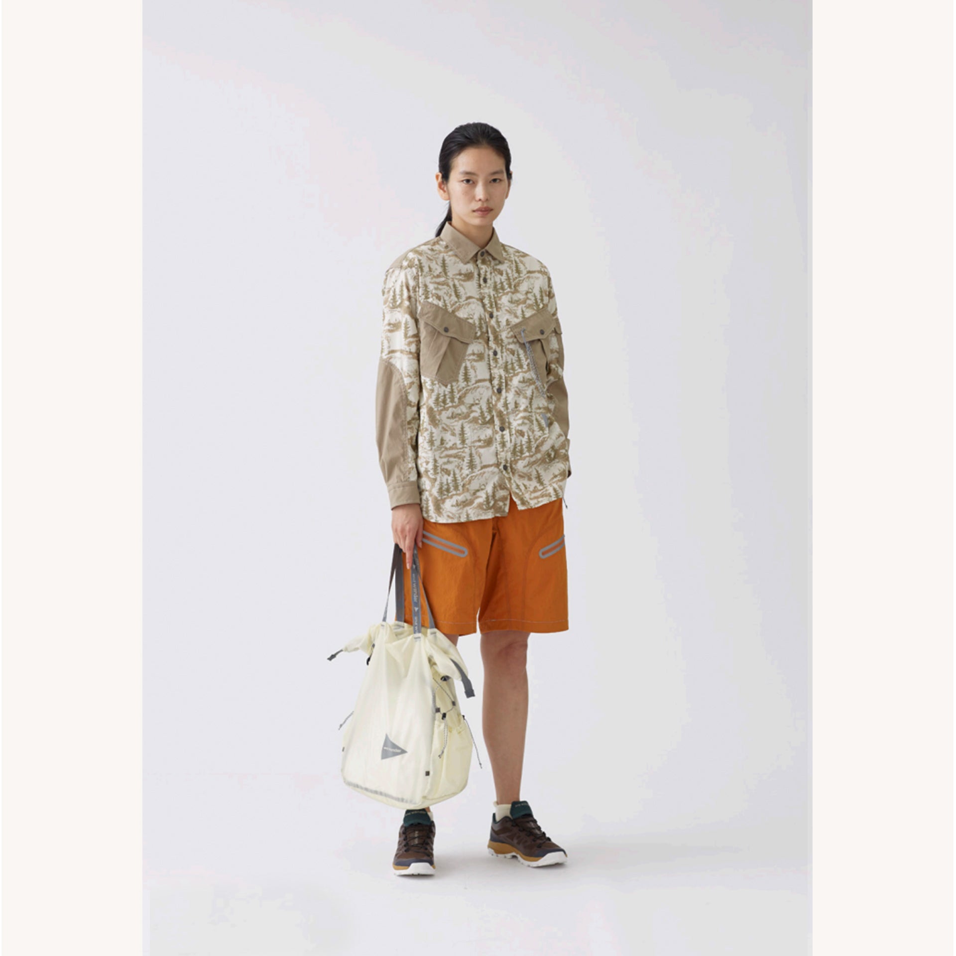 And Wander Light Hike Shorts Orange