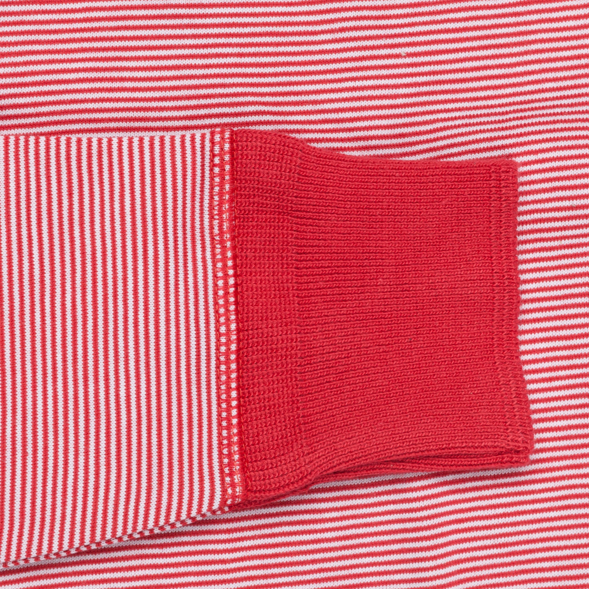 Merz B Schwanen 226 button facing shirt red white stripe