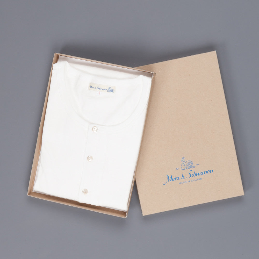 Merz B. Schwanen 206 Button Facing Shirt 1/1 Sleeve White