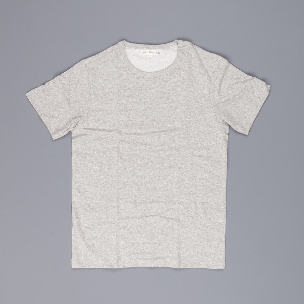 Merz B. Schwanen 215 t shirt 1/4 open sleeve grey melange
